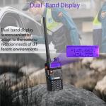 Retevis RT-5R 2 Way Radio Long Range, Walkie Talkies with Shoulder Mic, Dual Band, 128CH, Emergency Alarm, Handheld Two Way Radios, 1400mAh Rechargeable Ham Radio for Hunt, Hiking, Sking (2 Pack)