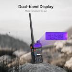 Retevis RT-5R Dual Band Two-Way Radio with High Gain Antenna, Ham Radios, Shoulder Mic, Emergency Alarm, 1400mAh Battery, Long Range Walkie Talkie for Amateur Camping Hunting (2 Pack)