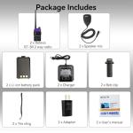 Retevis RT-5R 2 Way Radio Long Range, Walkie Talkies with Shoulder Mic, Dual Band, 128CH, Emergency Alarm, Handheld Two Way Radios, 1400mAh Rechargeable Ham Radio for Hunt, Hiking, Sking (2 Pack)