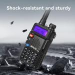 Retevis RT-5R Dual Band Two Way Radio, Walkie Talkie with Earpieces, 128CH,High Power, Emergency Alarm, VOX, 1400mAh Battery, 2 Way Radio Long Range for Aldults School Church Security (6 Pack)