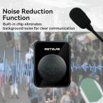 Retevis RT-9909 Window Intercom,Window Speaker Intercom System,IPX5 Waterproof,Noise Canceling,High Power Loudspeaker,Dual Way Intercom for Food Truck,Counter,Ticket Office