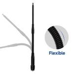 Bingfu 136-174MHz 400-470MHz UHF VHF Ham Radio Antenna - Handheld Radio Soft Whip Telescopic Antenna Compatible with Baofeng UV-5R BF-F8HP 888S Retevis RT-5R RT5 RT-5RV RT29 Aliunce HD1 Arcshell AR-5