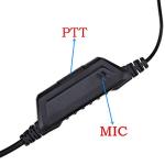 LEIMAXTE Walkie Talkie Headset for Baofeng BF-888s Kenwood TK-3160 TK-3230 NX-300 Two Way Radio with Mic PTT Surveillance Earpiece,G Shape