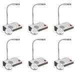 Retevis RT-9908 Window Intercom 2 Way,Window Speaker Intercom,Noise Free Function,Clear Voice,for Office,Shop,Restaurant（6 Pack）