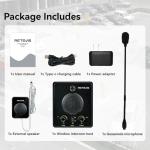 Retevis RT-9909 Window Intercom,Window Speaker Intercom System,IPX5 Waterproof,Noise Canceling,High Power Loudspeaker,Dual Way Intercom for Food Truck,Counter,Ticket Office