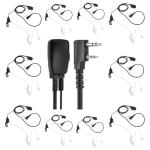 stdgove 10Pack Multi-Bulk 2-Way Radio Earpiece with Mic 2 Wire Acoustic Headset for Baofeng Arcshell Retevis Samcom Kenwood Walkie Talkie uv-5r rt 21 22 68 h-777s bf-888s bf-f8hp ar-5