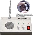 Retevis RT-9908 Window Intercom 2 Way,Window Speaker Intercom,Noise Free Function,Clear Voice,for Office,Shop,Restaurant（6 Pack）