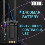 Retevis RT-5R Two Way Radio Handheld Rechargeable, Dual Band VOX 128CH 2-Way Radios Long Range High Power, Falshlight and Emergency Alarm Walkie Talkies for School, Church Security, Farm(10 Pack)