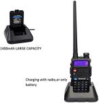 Retevis RT-5R Dual Band Two Way Radios Long Range, High Power 128CH LCD Walkie Talkies for Adults, 2 Way Radio for Hunting, Camping (2 Pack)