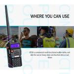 Retevis RT-5R Two Way Radio Handheld Rechargeable, Dual Band VOX 128CH 2-Way Radios Long Range High Power, Falshlight and Emergency Alarm Walkie Talkies for School, Church Security, Farm(10 Pack)