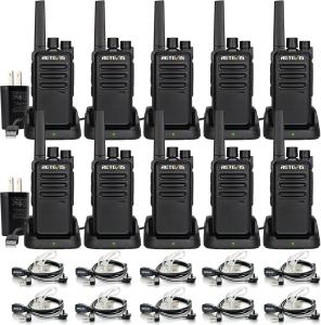 RT68 Two-Way Radios Long Range, Walkie Talkies for Adults, 2 Way Radio with Earp