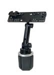 Lido Cup Holder Mount with Height Adjustment and Mic Holder for Anytone BaoFeng Icom Kenwood Yaesu Wouxon HT's