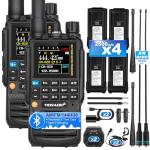 TIDRADIO TD-H3 GMRS Radio Handheld(4PCS Batteries, 15.12" Antenna), Wireless Programming, 8-Band Long Range Walkie Talkies Two Way Radios, Air Band NOAA Weather Receiver for Hunting, Full Kit 2 Pack