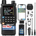 Ham Radio Handheld TIDRADIO TD-H3 Plus, Web Upgrade, APP PC Wireless Programming, Multi-Band Long Range Walkie Talkies, NOAA Weather Receiver, Two-Way Radio with 15.15" TD-771 Antenna-1 Pack Full Kit
