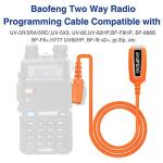 BAOFENG USB Programming Cable CH340 Chip Compatible UV-5R Mini BF-F8HP Pro 5RM DM32 UV-32 GMRS GM-15PRO UV-5G Plus GM21 K5PLUS AR-152 UV-21R Quansheng UV-K5 8 Ham Radio Accessories,Orange