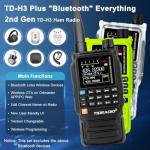 Ham Radio Handheld TIDRADIO TD-H3 Plus, Web Upgrade, APP PC Wireless Programming, Multi-Band Long Range Walkie Talkies, NOAA Weather Receiver, Two-Way Radio with 15.15" TD-771 Antenna-1 Pack Full Kit