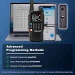 Ham Radio TIDRADIO TD-H3 Plus, Bluetooth-Headphone-connectable, Web Upgrade, APP PC Wireless Programming, 8-Band Long Range Walkie Talkies NOAA Weather Two-Way Radio Handheld for Survival Gear 2 Pack