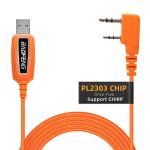 BAOFENG USB Programming Cable CH340 Chip Compatible UV-5R Mini BF-F8HP Pro 5RM DM32 UV-32 GMRS GM-15PRO UV-5G Plus GM21 K5PLUS AR-152 UV-21R Quansheng UV-K5 8 Ham Radio Accessories,Orange