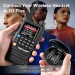 Ham Radio Handheld TIDRADIO TD-H3 Plus, Web Upgrade, APP PC Wireless Programming, Multi-Band Long Range Walkie Talkies, NOAA Weather Receiver, Two-Way Radio with 15.15" TD-771 Antenna-1 Pack Full Kit