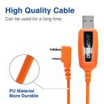 BAOFENG USB Programming Cable CH340 Chip Compatible UV-5R Mini BF-F8HP Pro 5RM DM32 UV-32 GMRS GM-15PRO UV-5G Plus GM21 K5PLUS AR-152 UV-21R Quansheng UV-K5 8 Ham Radio Accessories,Orange