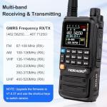 TIDRADIO TD-H3 Plus GMRS Handheld Radio Long Range Walkie Talkies USB-C Charging & Wireless Programming Multi-band Rechargeable Two Way Radios 2500mAh Battery NOAA Weather Radio Frequency Copy -2 Pack