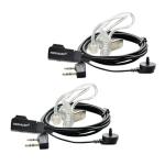 TIDRADIO Walkie Talkie Earpiece with Mic 2 Pin Acoustic Tube Headset TD-M8s TD-V2 TD-H3 TD-H8 H-777 RT21 RT22 RT68 Baofeng UV-5R Mini BF-F8HP 5RM UV-5G UV-32 DM-32 GM21 2 Way Radio-2 Pack
