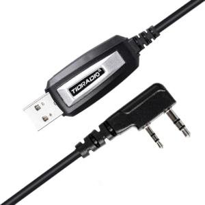 TIDRADIO USB Programmer Cable CH340 Chip Compatible with BAOFENG Radio AR-5RM, 5RM, UV-5R, BF-F8HP Pro, UV 5R Mini, GM-15 Pro, UV-5G Plus, K5Plus TD-H3 Plus, TD-H8, Ham GMRS FRS Radio Walkie Talkies