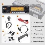 Upgraded AT-5555N II 10 Meter Radio with Original Programming Cable for Truck, 10 Meter Ham Radio Noise Reduction High Power 60W AM PEP/50W FM/SSB 60W(PEP) Mobile Transceiver with CTCSS/DCS