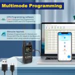 TIDRADIO TD-H3 Ham Radio Handheld(2PCS Batteries), 8-Bands, Wireless &Type C Programming, Frequency Match, Air Band &771 Long Antennas, Walkie Talkie Rechargeable Portable Two Way Radio Full Kit 1Pack