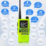 TIDRADIO TD-H3 Plus GMRS Radios Long Range Walkie Talkies USB-C Charging & Wireless Programming Multi-Band Rechargeable Two Way Radio 2500mAh Battery AM/FM NOAA DTMF VOX Frequency Copy -2 Pack Green