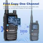 TIDRADIO TD-H3 Ham Radio Handheld(2PCS Batteries), 8-Bands, Wireless &Type C Programming, Frequency Match, Air Band &771 Long Antennas, Walkie Talkie Rechargeable Portable Two Way Radio Full Kit 1Pack