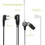 TIDRADIO Walkie Talkie Earpiece with Mic 2 Pin Acoustic Tube Headset TD-M8s TD-V2 TD-H3 TD-H8 H-777 RT21 RT22 RT68 Baofeng UV-5R Mini BF-F8HP 5RM UV-5G UV-32 DM-32 GM21 2 Way Radio-2 Pack