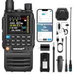 TIDRADIO TD-H3 Ham Radio Type C & Wireless Programming 8-Bands Long Range Walkie Walkies Rechargeable Handheld Portable Two Way Radios Air Band, Frequency Match, DTMF Lock, NOAA FM AM- Full Kit 2Pack