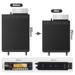 Upgraded AT-5555N II 10 Meter Radio with Original Programming Cable for Truck, 10 Meter Ham Radio Noise Reduction High Power 60W AM PEP/50W FM/SSB 60W(PEP) Mobile Transceiver with CTCSS/DCS