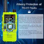 TIDRADIO TD-H3 GMRS Radio Handheld,Type C & Wireless Programming 8-Band Long Range Walkie Talkies Rechargeable Portable Two Way Radios Air Band, Frequency Match, DTMF Lock, NOAA FM AM- Green 2Pack