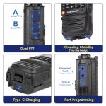 TIDRADIO TD-H3 Ham Radio Handheld(2PCS Batteries), 8-Bands, Wireless &Type C Programming, Frequency Match, Air Band &771 Long Antennas, Walkie Talkie Rechargeable Portable Two Way Radio Full Kit 1Pack