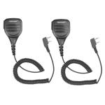 TIDRADIO Radio Speaker Mic Weatherproof IP54 Heavy Dut Baofeng Microphone Accessories for 5RM K5PLUS BF-F8HP PRO UV-5R Mini GM-15 Pro TD-H8 TD-H3 Plus DM32, RB48 Walkie Talkie Kenwood Radio Mic -2Pack