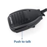 TIDRADIO Speaker Microphone Police Walkie Talkie Mic Accessories for Ham GMRS FRS Radio UV-5R Mini 5RM UV-32 DM-32 F8HP UV-21R UV-5G Plus BF-888S GM-15 PRO UV-82 K5Plus TD-V2 TD-H8 TD-H3 Plus -2 Pack