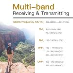 TIDRADIO TD-H3 GMRS Radio Multi-Band Receiving,USB-C Programming & Charging,2500mAh Battery,AM/FM Reception,DTMF NOAA VOX SCAN, Long Range Walkie Talkies with Earpiece and TD-771 Antenna,Crystal