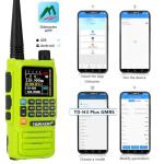 TIDRADIO TD-H3 Plus GMRS Radios Long Range Walkie Talkies USB-C Charging & Wireless Programming Multi-Band Rechargeable Two Way Radio 2500mAh Battery AM/FM NOAA DTMF VOX Frequency Copy -2 Pack Green