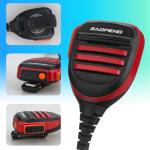 BAOFENG Radio Microphone,Remote Shoulder Police Mic UV-5R BF-F8HP 5RM UV-21R K5PLUS UV-17R TIDRADIO TD-H3 TD-H8 Quansheng UV-K5 walkie Talkie Handheld Speaker mic (Red*1 Pack)