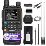 TIDRADIO TD-H3 Ham Radio Multi-Band Two Way Radio with AirBand & TD-771 Long Antenna,USB-C Programming & Charging,2500mAh Battery,One Key Frequency Match,DTMF FM AM NOAA VOX SCAN,Walkie Talkies