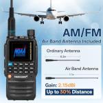 TIDRADIO TD-H3 GMRS Radio Handheld, USB-C Charging & Programming, Multi-Band Two Way Radios Long Range, NOAA FM AM, Copy Frequency, Rechargeable Walkie Talkies with 2500mAh Battery (x2), 1 Pack-Black