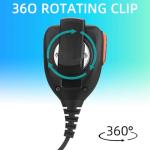 BAOFENG Radio Microphone,Remote Shoulder Police Mic UV-5R BF-F8HP 5RM UV-21R K5PLUS UV-17R TIDRADIO TD-H3 TD-H8 Quansheng UV-K5 walkie Talkie Handheld Speaker mic (Red*1 Pack)