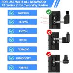 TIDRADIO Radio Speaker Mic Weatherproof IP54 Heavy Dut Baofeng Microphone Accessories for 5RM K5PLUS BF-F8HP PRO UV-5R Mini GM-15 Pro TD-H8 TD-H3 Plus DM32, RB48 Walkie Talkie Kenwood Radio Mic -2Pack