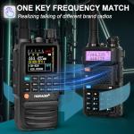 TIDRADIO TD-H3 Ham Radio Handheld,Type C & Wireless Programming,Multi-Band Portable Two Way Radio with AirBand Antenna&Speaker Mic,2Pcs Batteries,Frequency Match,DTMF FM NOAA SCAN Walkie Talkies-1Pack