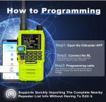 TIDRADIO TD-H3 Ham Radio (Crystal) Multi-Band Long Range 2-Way Radio,USB-C Prog.