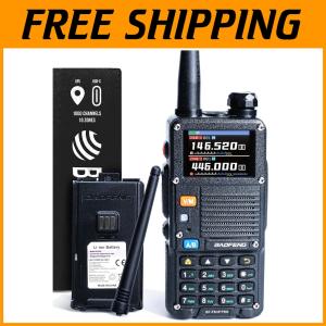 BAOFENG BF-F8HP PRO 10 W Tri-Band Two-Way Radio – UV-5R 7th Gen, 1000 Channels, GPS & NOAA Weather, Aviation/VHF/UHF/1.25 m Scanner, IP54 Rugged, USB-C Rechargeable Battery