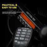 Retevis RA87 GMRS Mobile Radio, 40W Mobile Transceiver Base Station with Cable, 8 Repeater Channels, Chirp, Dual Watch, Long Range Two Way Radio for Off-Road(Black 1Pack)