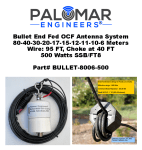 Bullet End Fed OCF Antenna System, 100/500/1500/5000 Watt Options, 95 Feet, 8...